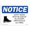 Signmission OSHA Sign, Shoes Must Used By All Employees, 10in X 7in Rigid Plastic, 10" W, 7" H, Landscape OS-NS-P-710-L-16530 - alternate 1